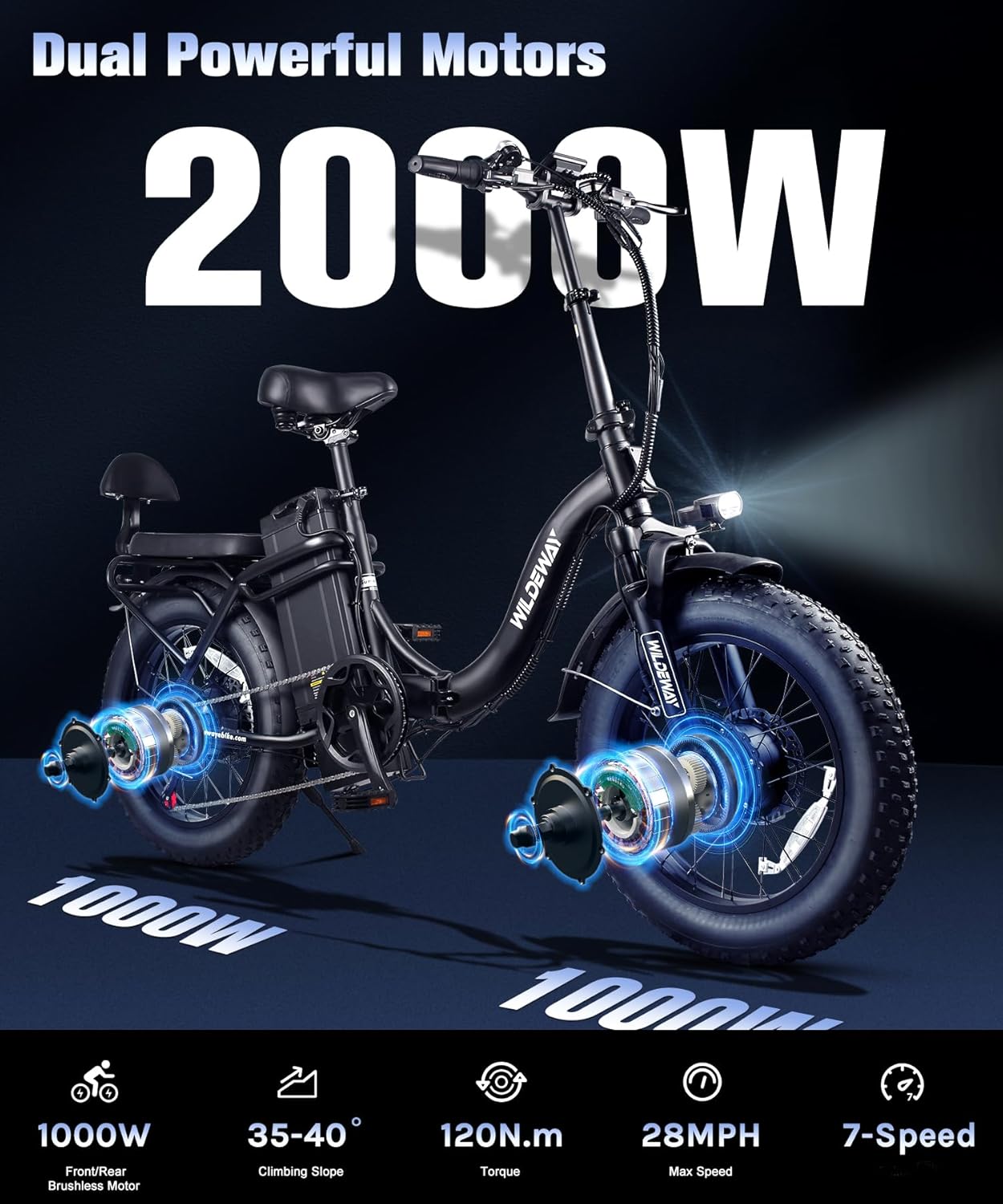 Wildeway 2000W Dual Motor Electric Bike