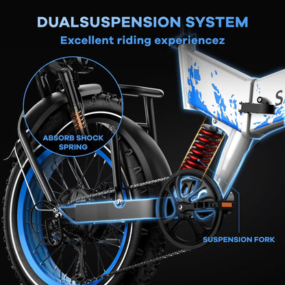 1500W Folding Electric Bike for Adults